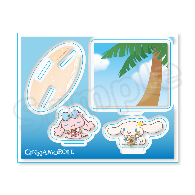 玉桂狗 夏日場景壓克力 玉桂狗與摩卡