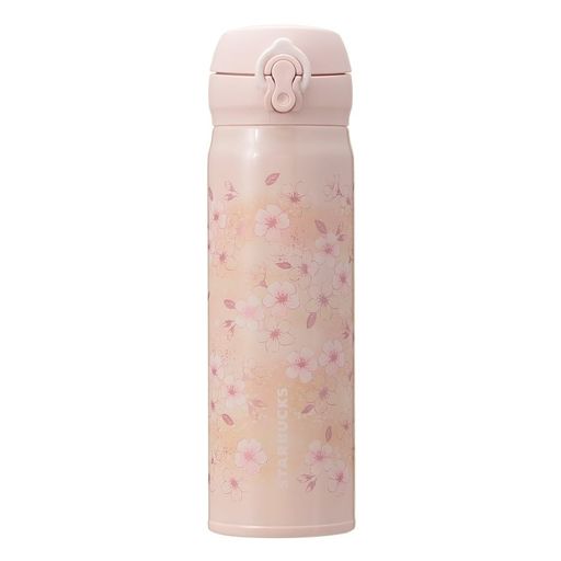 STARBUCKS 星巴克 SAKURA 2026 不鏽鋼保溫瓶 粉米色 500ml THERMOS
