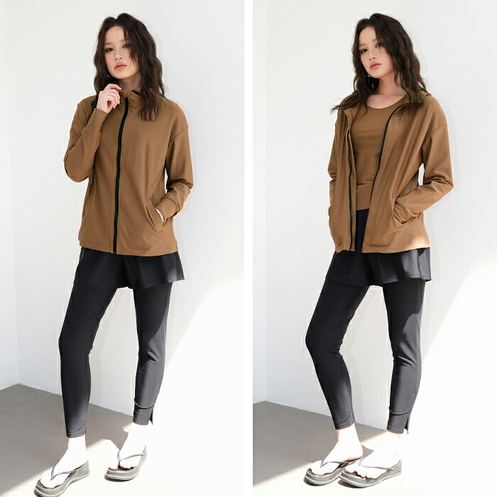 女裝連帽防曬泳衣套裝(5件套) 圖 49