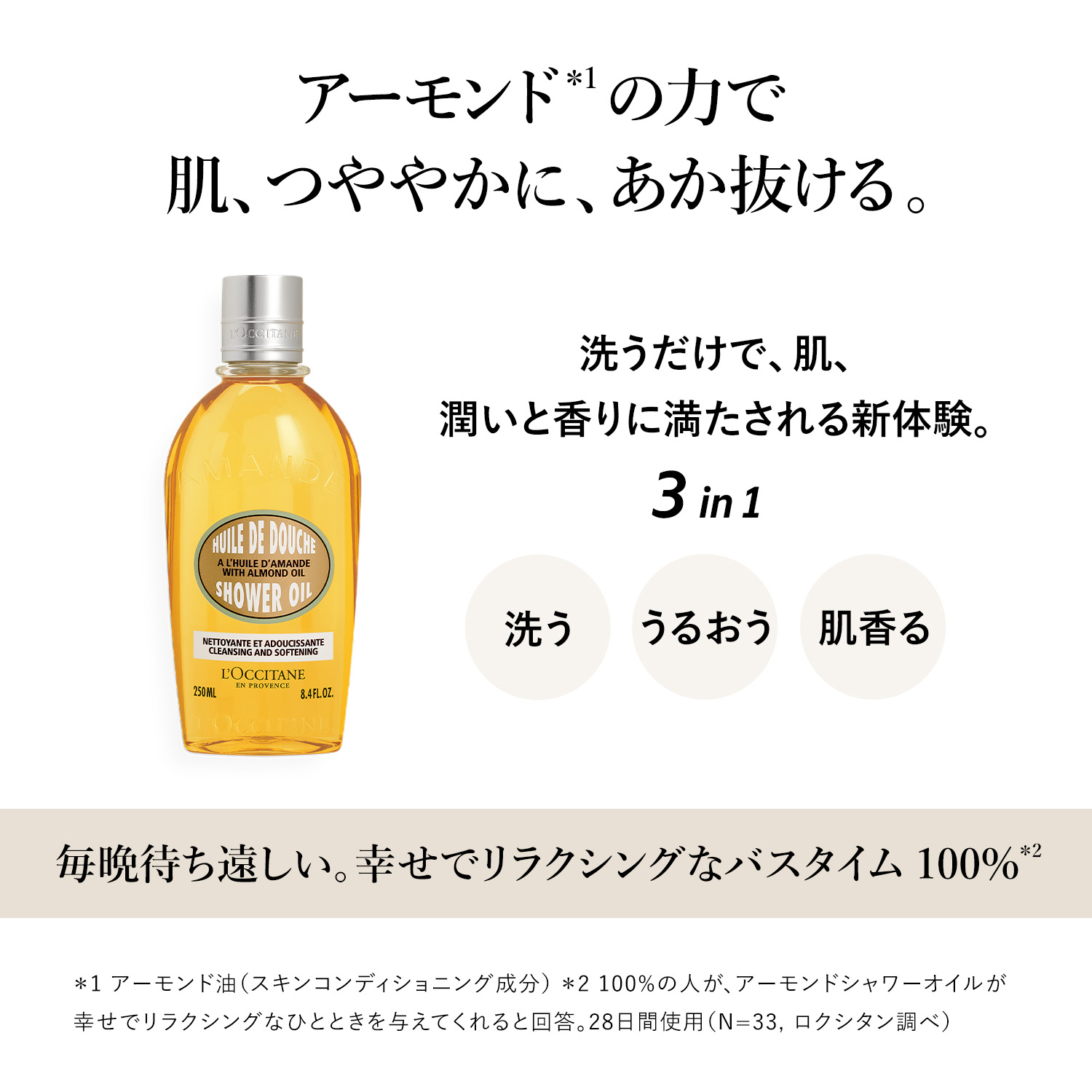 L'OCCITANE 杏仁保濕沐浴油 250ml 圖 3