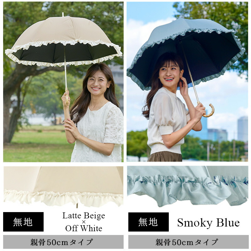 Pink Trick 荷葉邊完全遮光長傘(可選兩尺寸) 圖 11