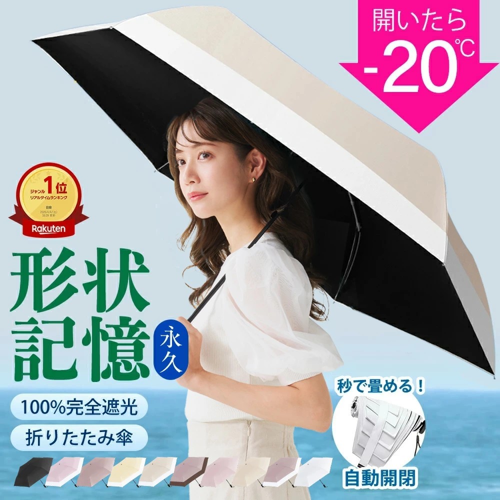 CICIBELLA 完全遮光隔熱UV摺疊傘