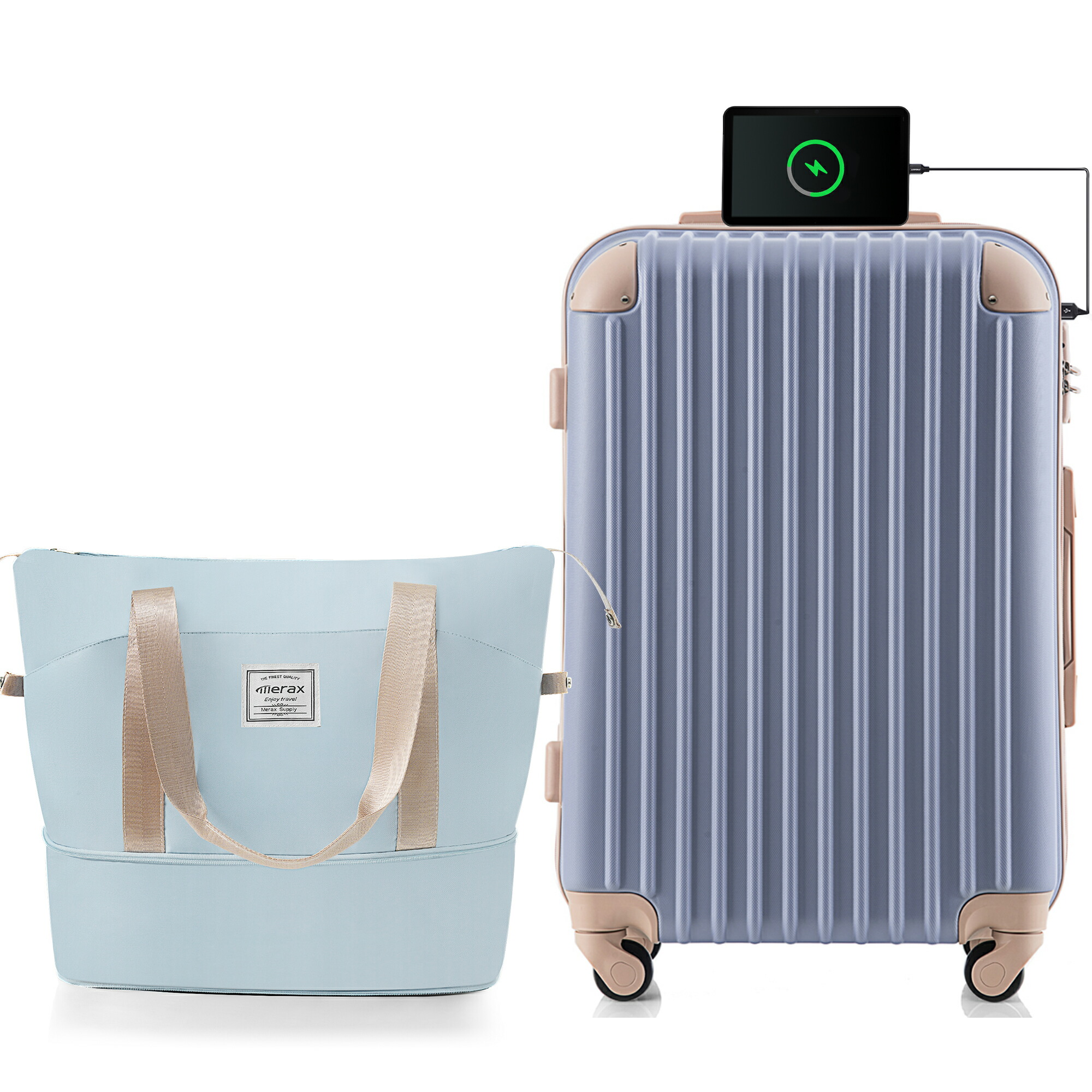 TANOBI T9088 輕量可登機行李箱 配備TSA鎖、USB充電口及杯架 圖 68