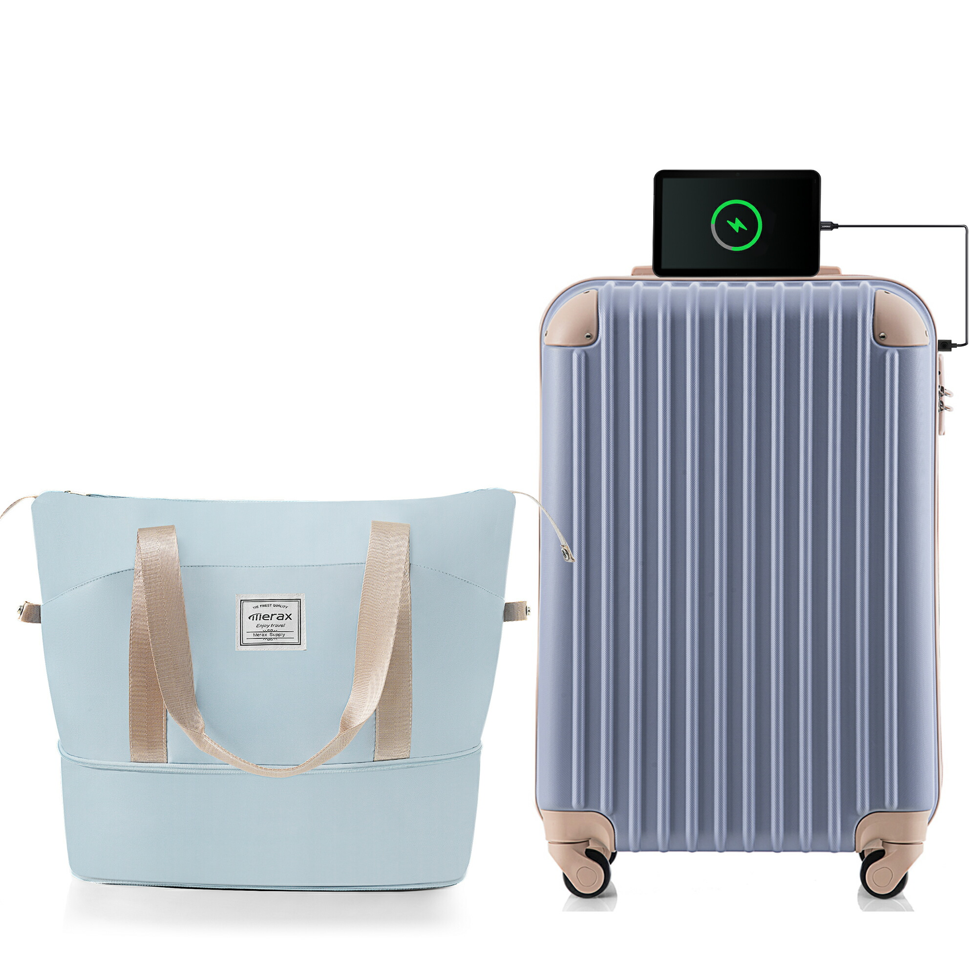 TANOBI T9088 輕量可登機行李箱 配備TSA鎖、USB充電口及杯架 圖 61