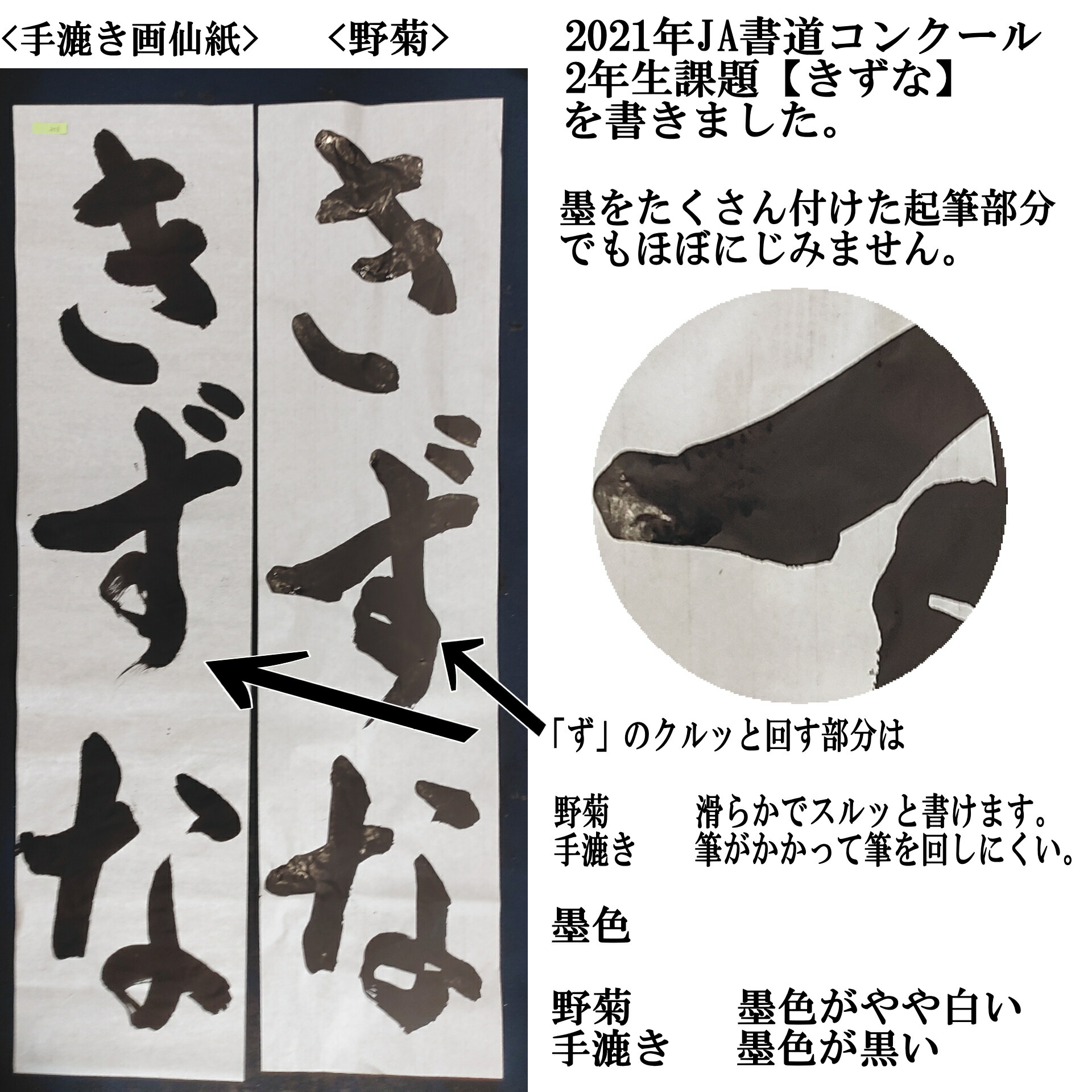 野菊 半切條幅紙 (100張) 漢字書法練習用紙 特厚口 圖 5