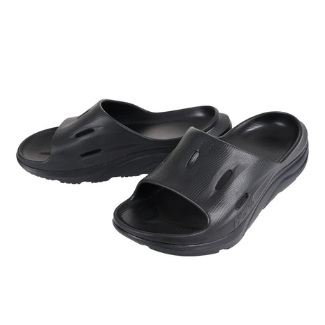 HOKA 男女裝 Ola Recovery Slide 3 黑色涼鞋