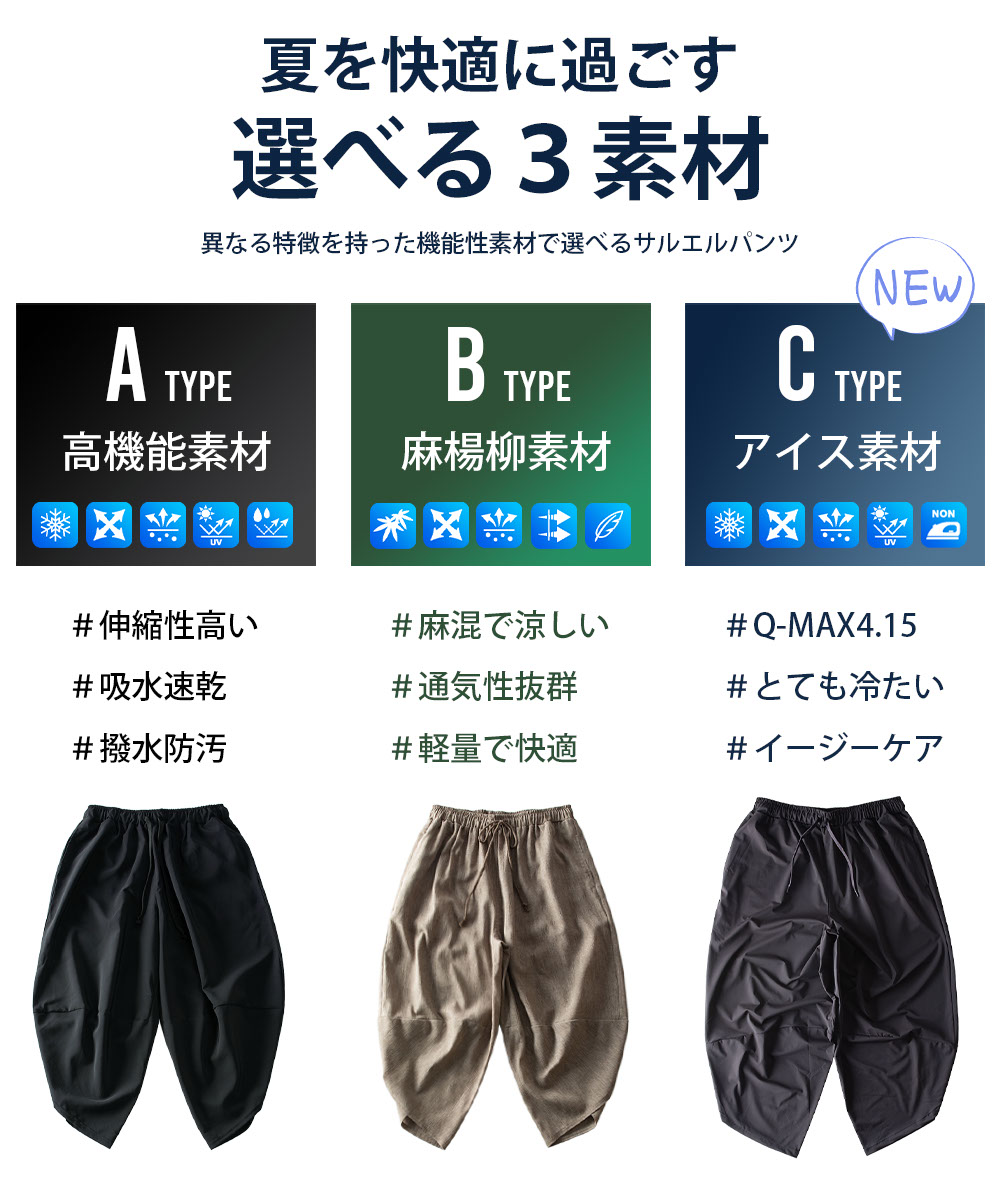 Generes 男裝接觸冷感彈性哈倫七分褲 圖 4
