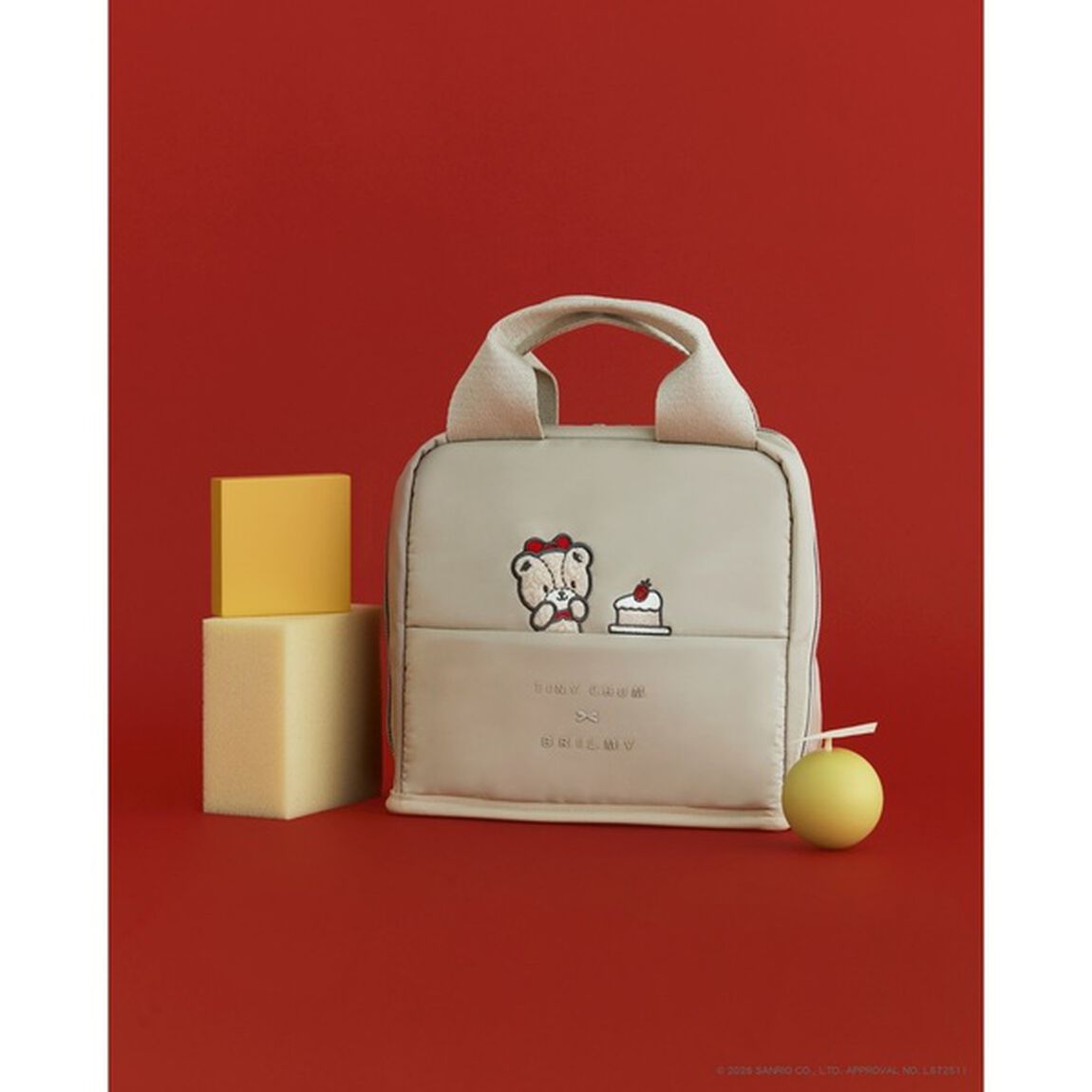 HELLO KITTY × BRILMY 開合式站立化妝袋 BOOK BEIGE ver. SPECIAL PACKAGE(7-Eleven/Seven Net限定)