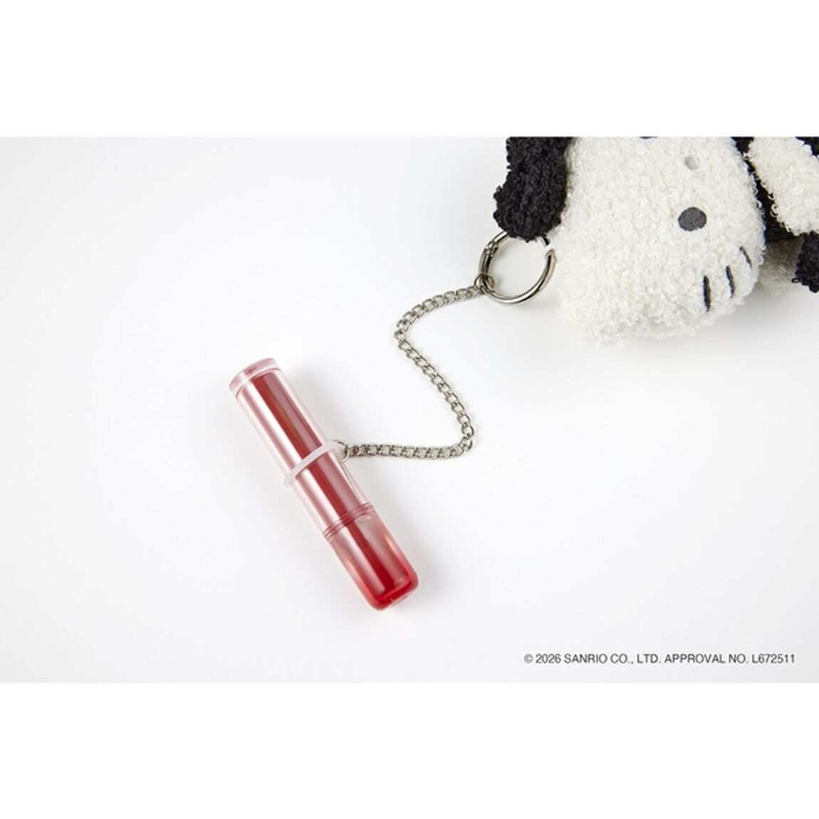 HELLO KITTY × BRILMY 抱抱脣膏毛公仔掛飾 BOOK 黑色版 SPECIAL PACKAGE（7-Eleven／7net限定）