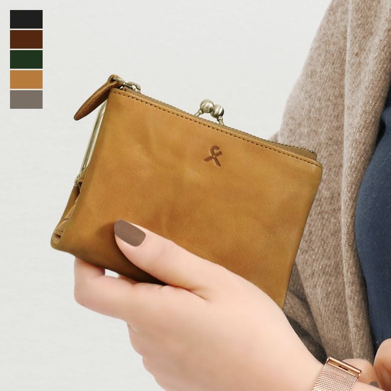 AYANOKOJI X_LEATHER WALLET(N) 二摺金屬扣散銀包