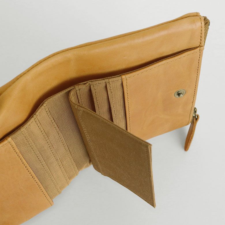 AYANOKOJI X_LEATHER WALLET(N) 二摺金屬扣散銀包