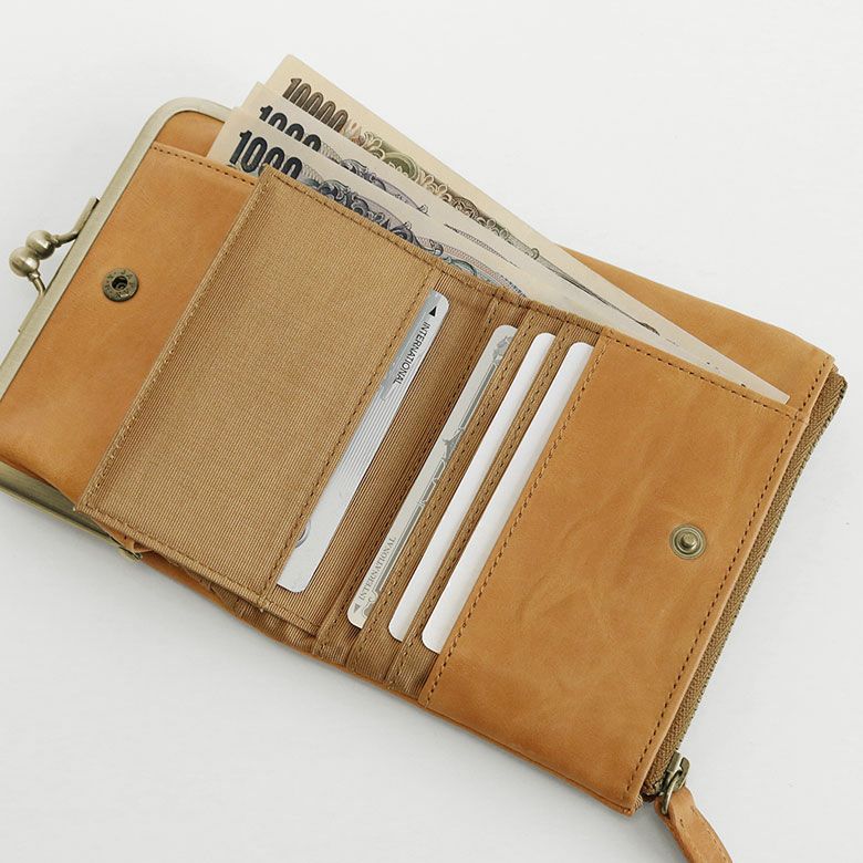 AYANOKOJI X_LEATHER WALLET(N) 二摺金屬扣散銀包