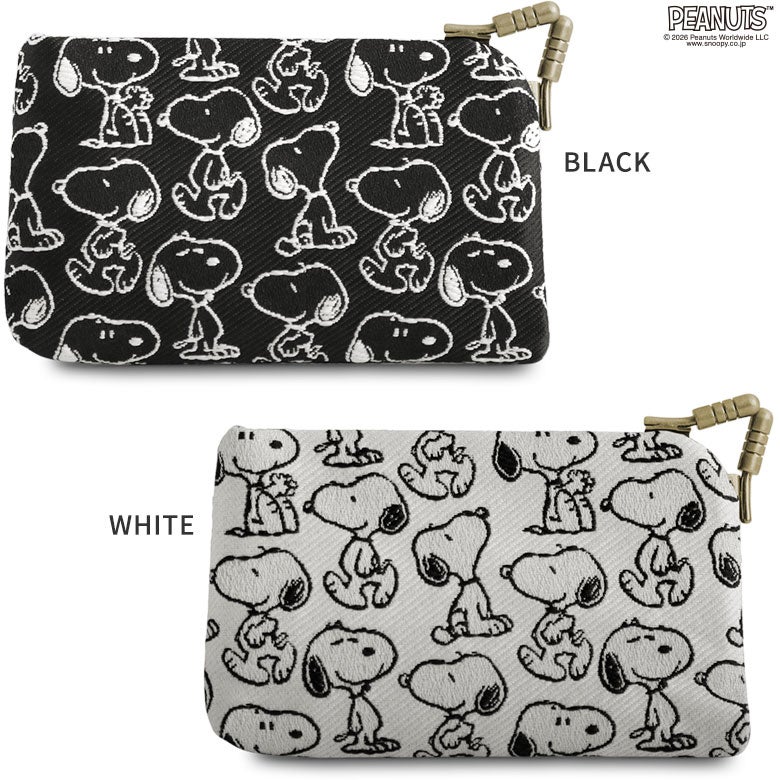 金屬扣鎖匙收納套【PEANUTS 25AW(提花布)】