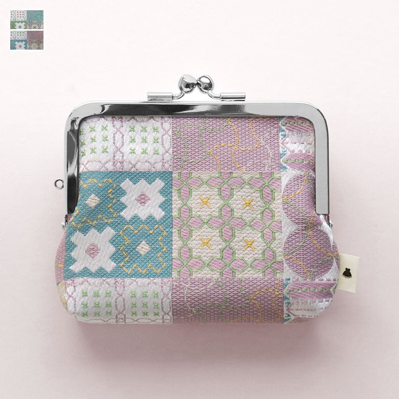 平親子金屬扣銀包【刺繡提花】
