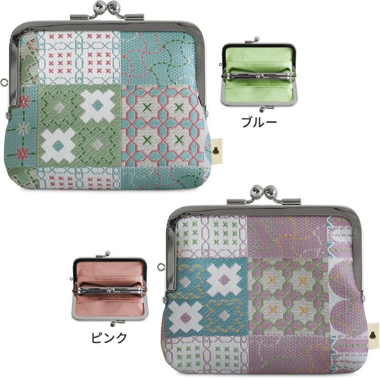 平親子金屬扣銀包【刺繡提花】