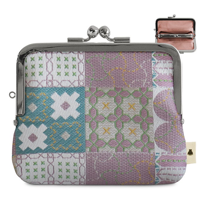 平親子金屬扣銀包【刺繡提花】