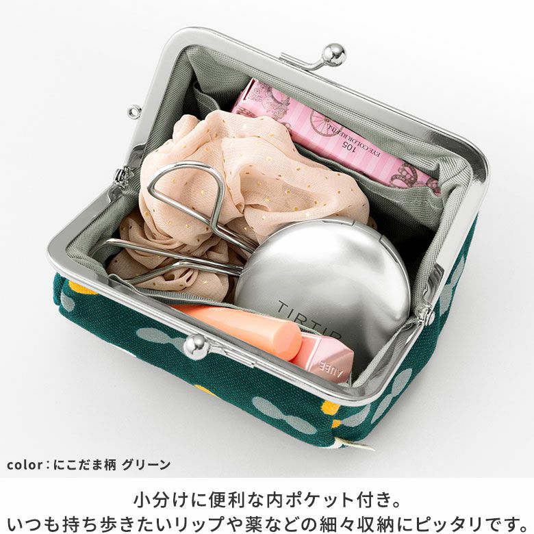 AYANOKOJI TAWARA型金屬扣化妝袋(小)【帆布・大點紋/唐草/笑臉圖案/Hickory布】