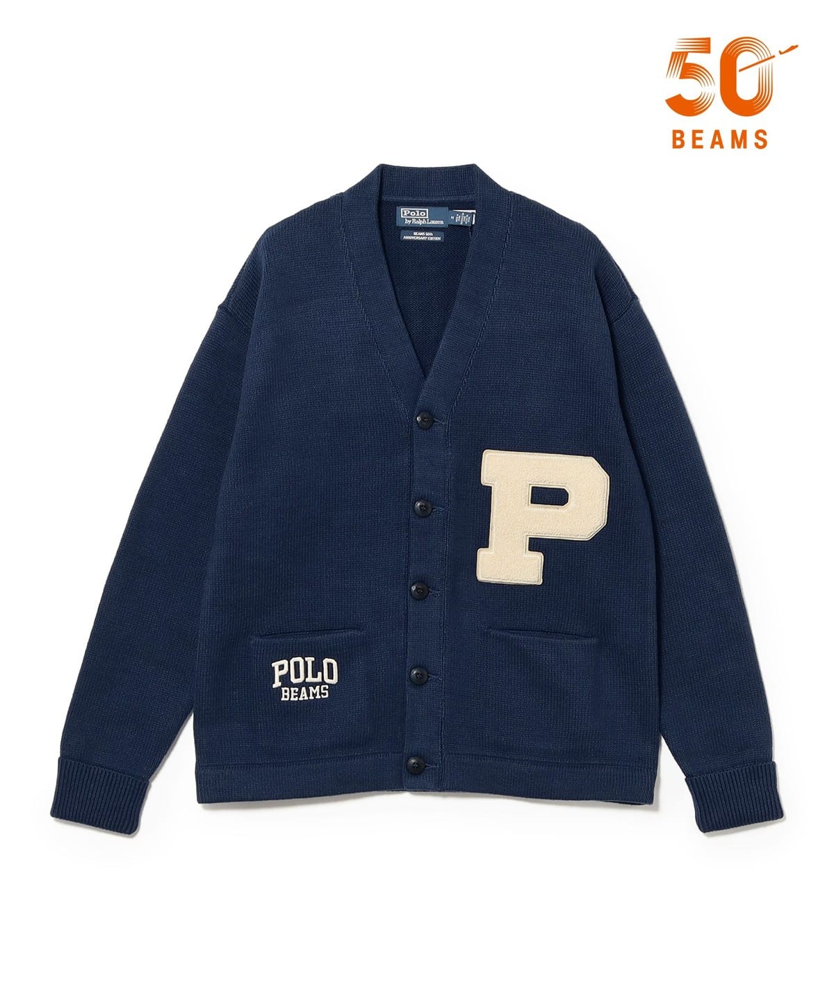 POLO RALPH LAUREN × BEAMS 別注長袖V領學院風開襟針織外套