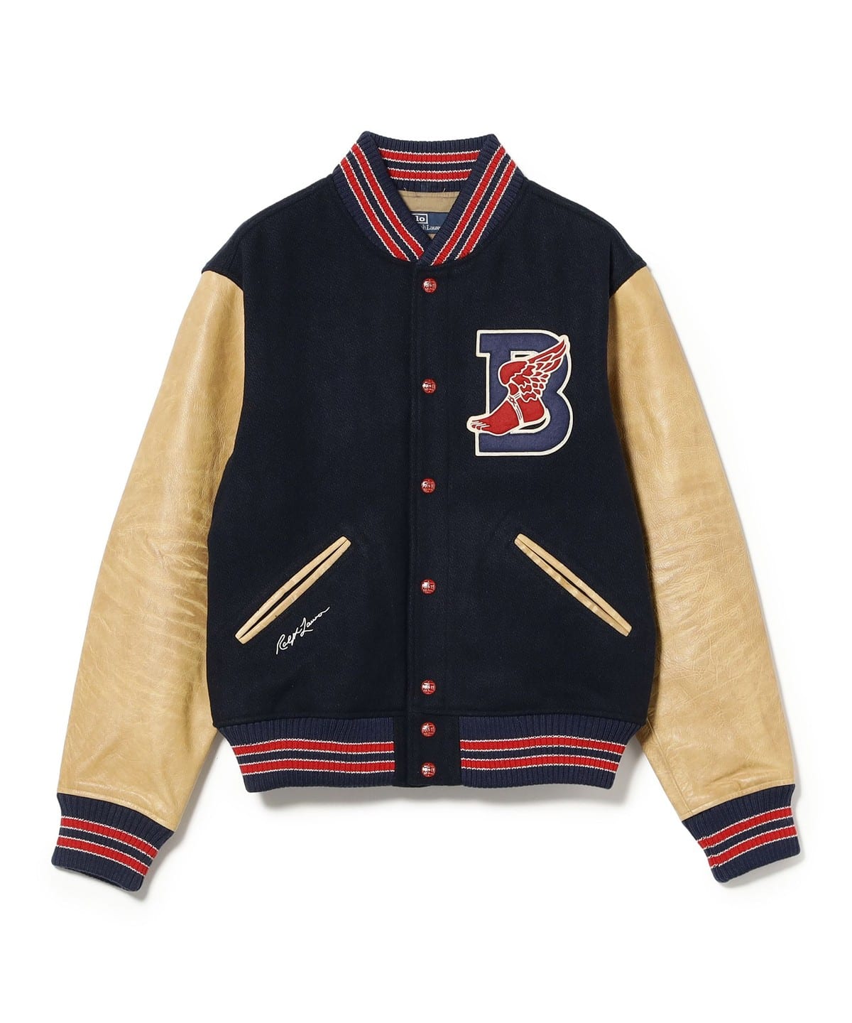 POLO RALPH LAUREN × BEAMS 別注 B WING LETTERMAN JACKET
