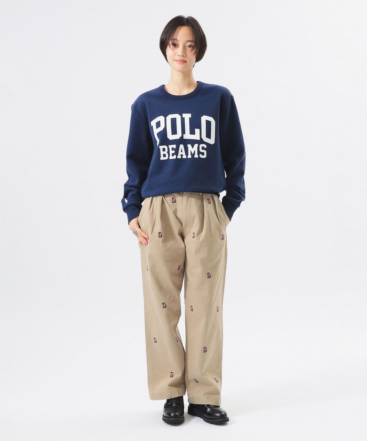 POLO RALPH LAUREN × BEAMS 別注長袖圓領厚身衛衣(女裝)
