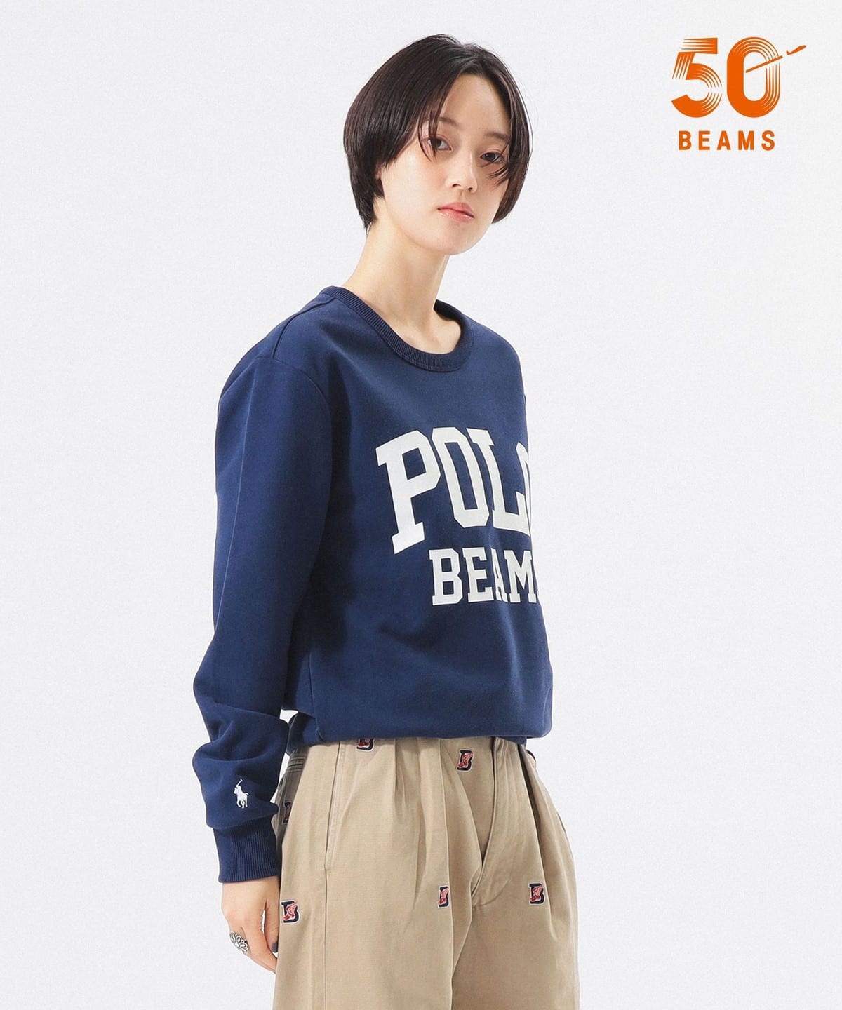 POLO RALPH LAUREN × BEAMS 別注長袖圓領厚身衛衣(女裝)