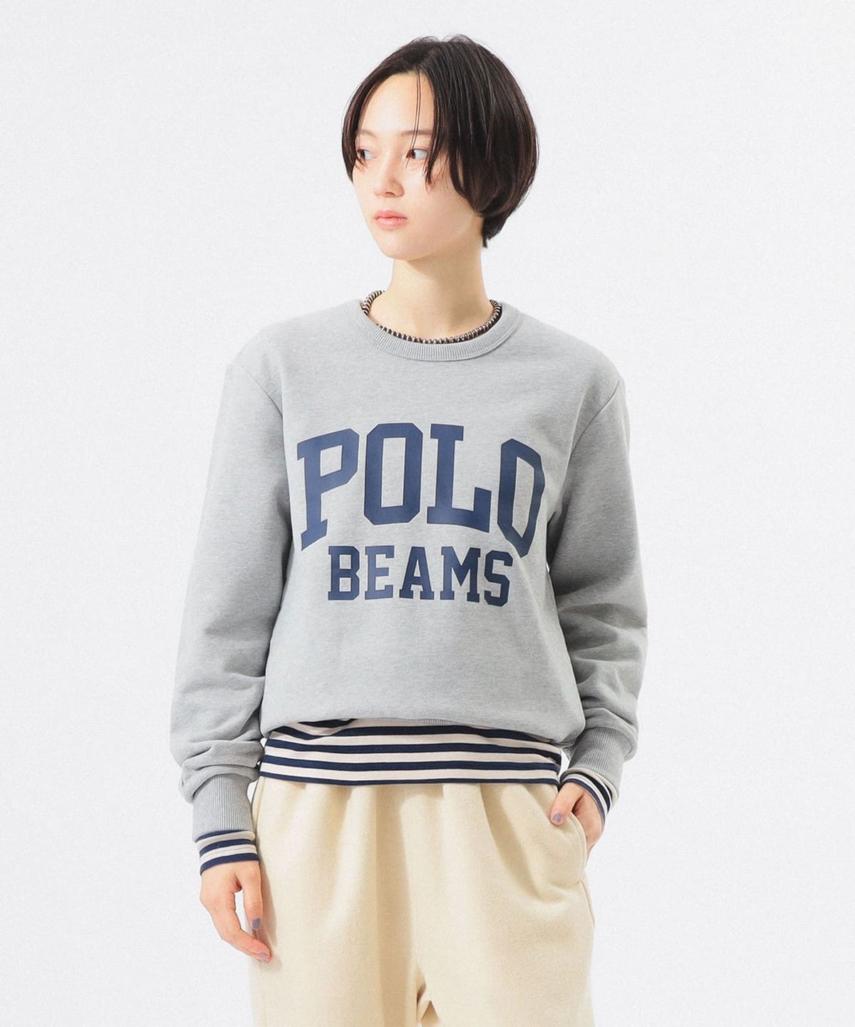POLO RALPH LAUREN × BEAMS 別注長袖圓領厚身衛衣(女裝)