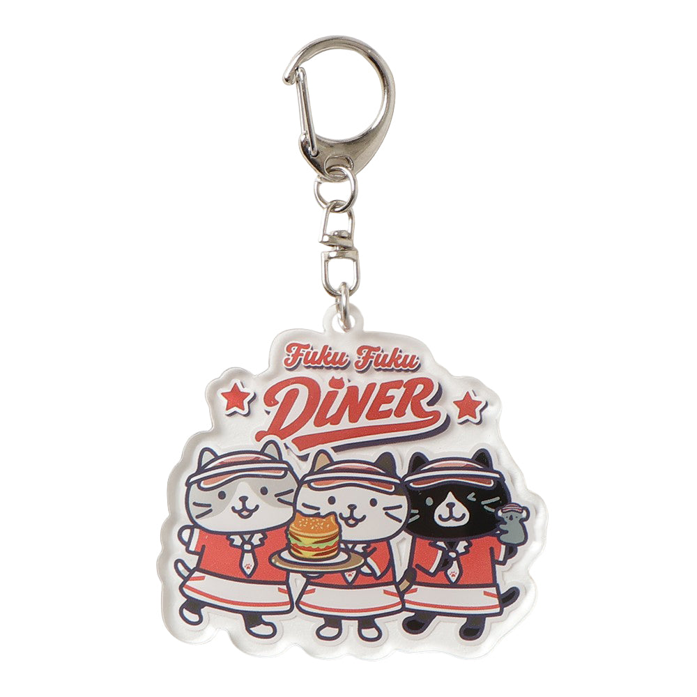 福福貓 Diner 壓克力鎖匙扣