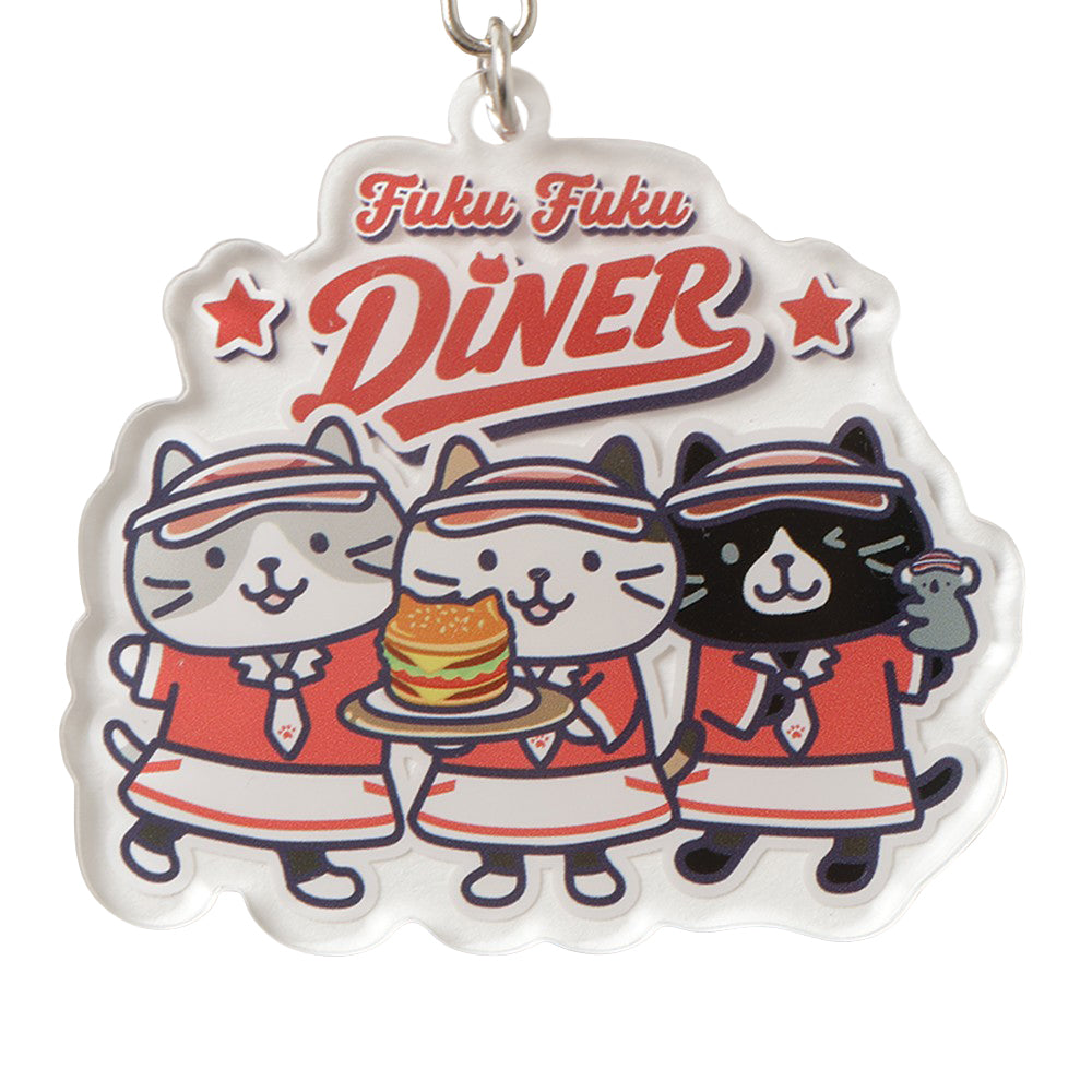 福福貓 Diner 壓克力鎖匙扣