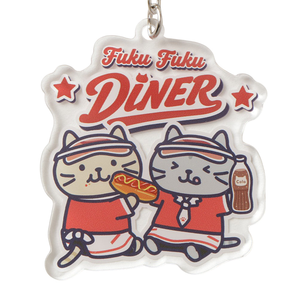 福福貓 Diner 壓克力鎖匙扣