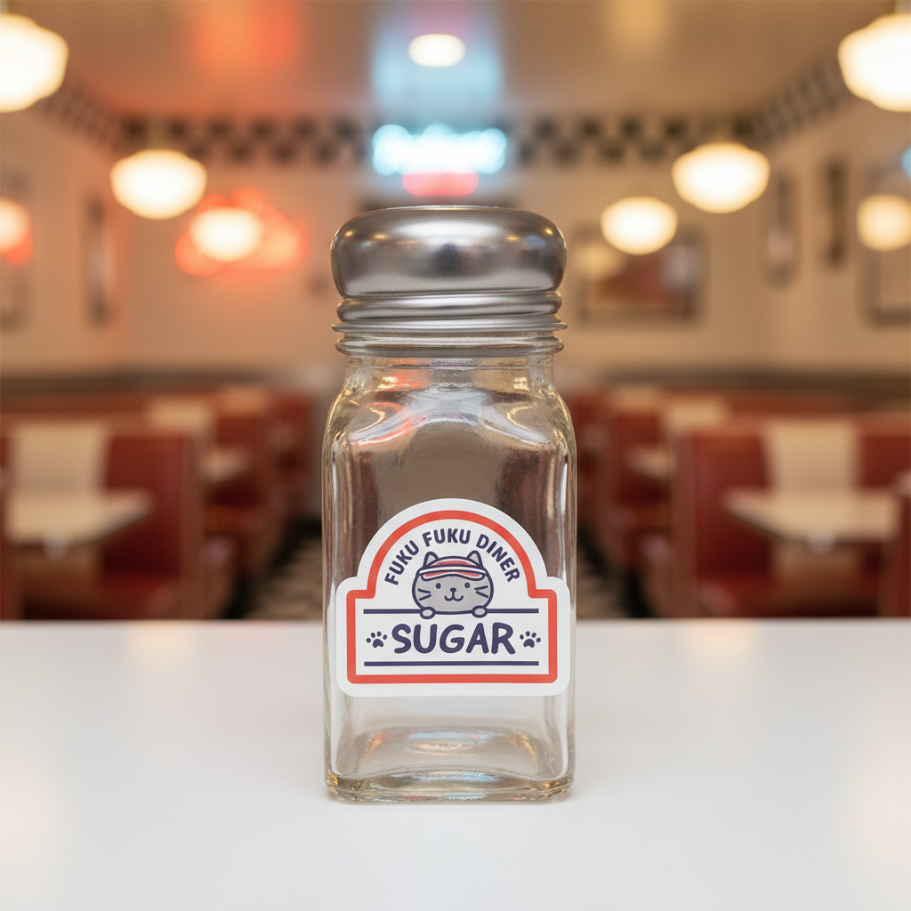 福福貓 Diner 調味料貼紙套裝