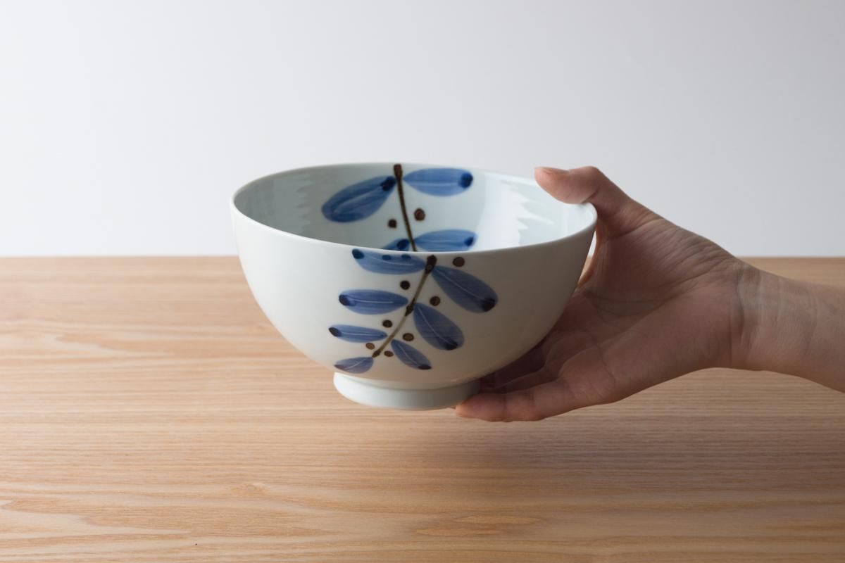 KIHARA 丼碗 花漩唐草紋