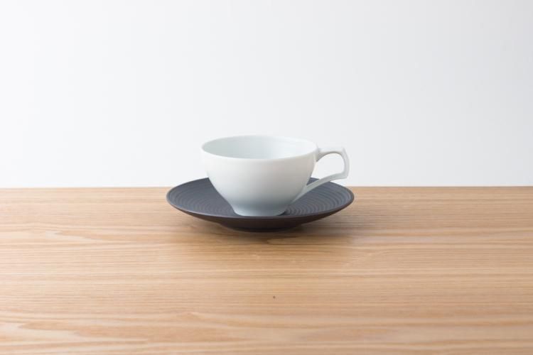 KIHARA 茶葉茶壺系列 茶杯連碟 鏽線紋