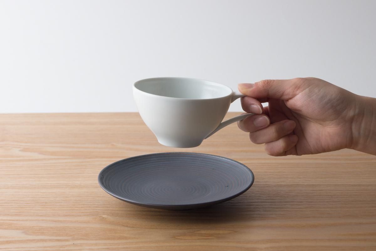 KIHARA 茶葉茶壺系列 茶杯連碟 鏽線紋