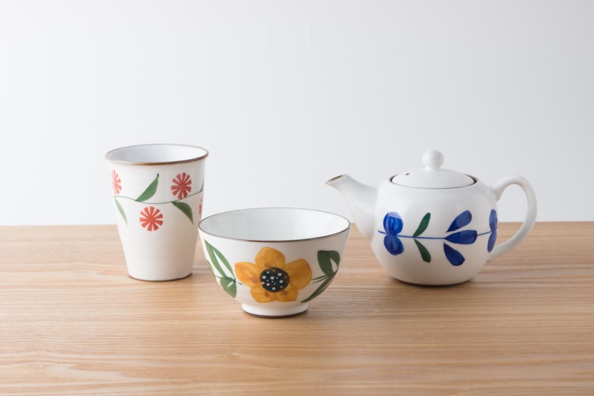 Cafe Pottery Cafe Bowl 秋海棠圖案