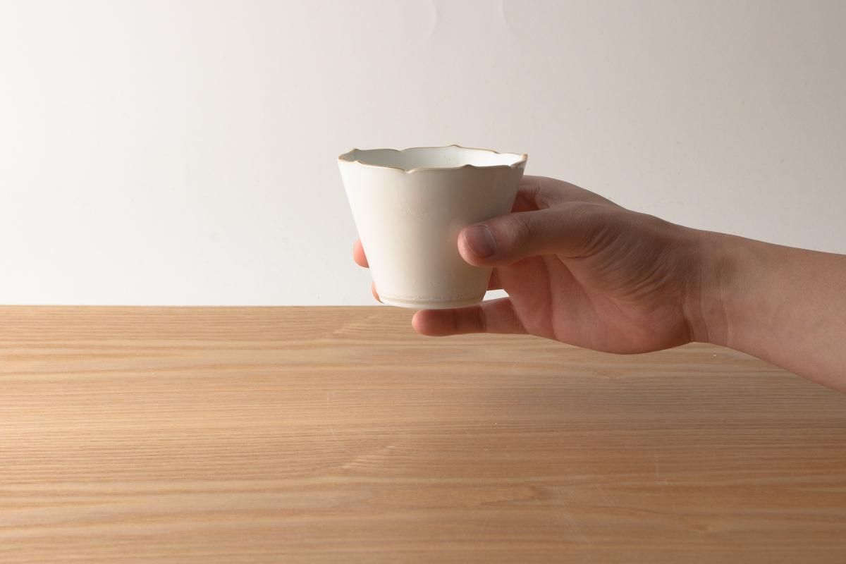 結晶釉蕎麥豬口 紅結晶釉