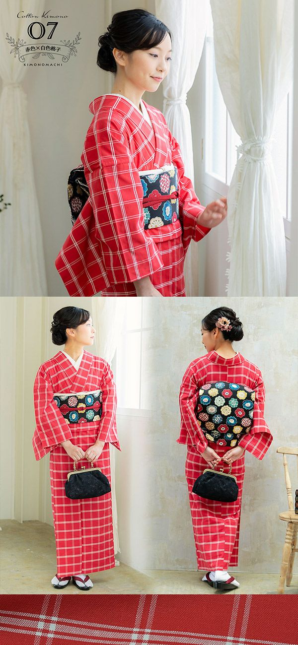 KIMONOMACHI 木綿和服 單衣可水洗 已縫製完成 女裝