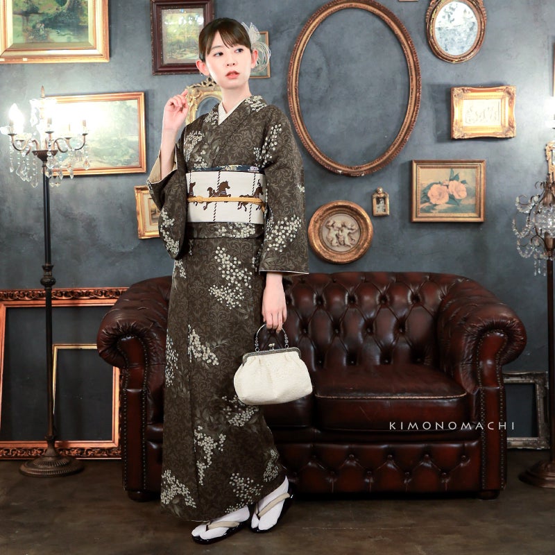 KIMONOMACHI 可水洗袷和服單品 全12款花樣 小碼至特大碼 女裝小紋