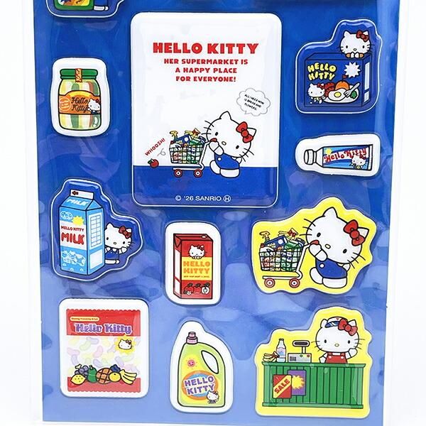Perfect World Tokyo本店限定 Sanrio Hello Kitty 立體貼紙 藍色