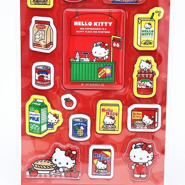 Perfect World Tokyo本店限定 Sanrio Hello Kitty 立體貼紙 紅色