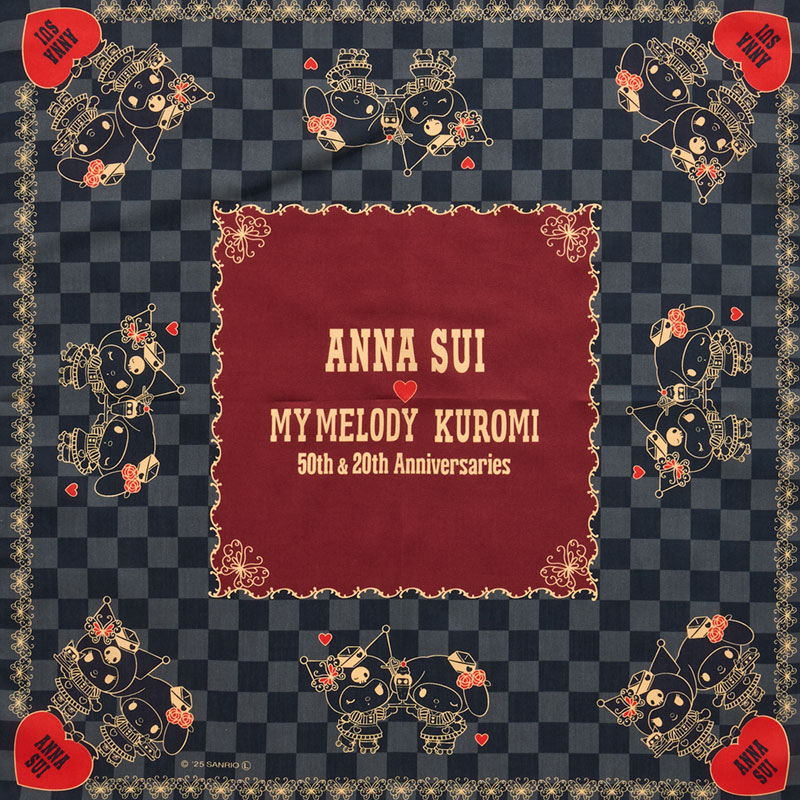My Melody & Kuromi ANNA SUI 手帕(格紋)