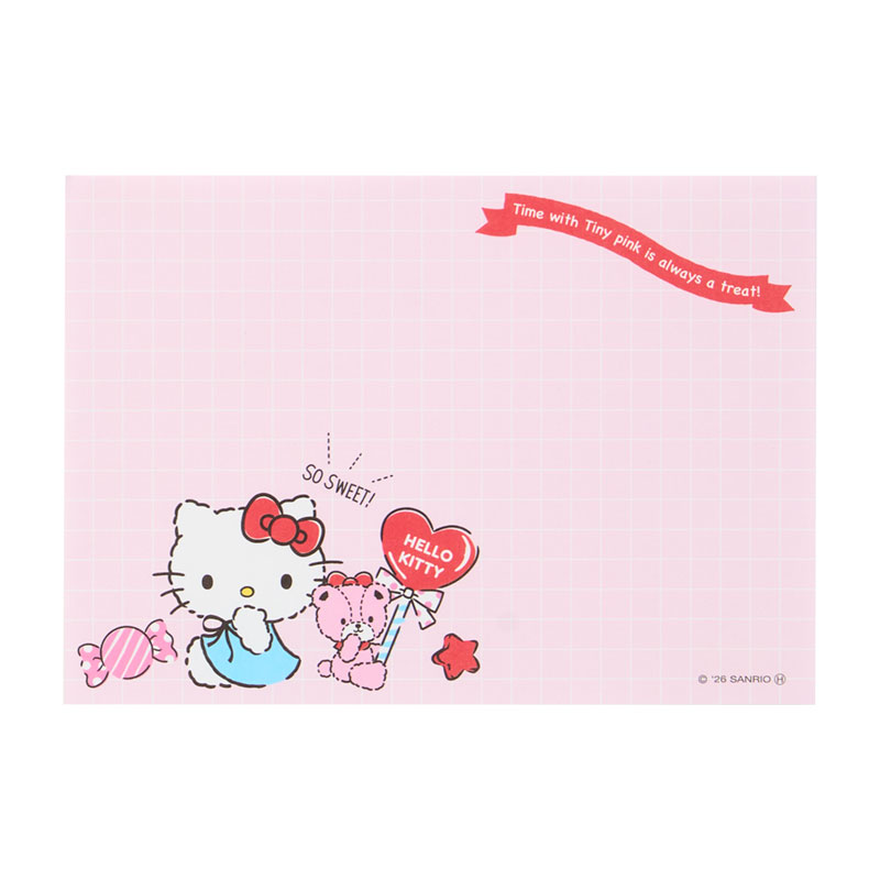 Hello Kitty B7便條簿（Hello Kitty & Tiny Cham）紅色