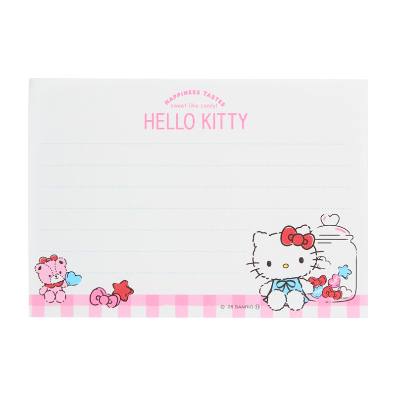 Hello Kitty B7便條簿（Hello Kitty & Tiny Cham）紅色