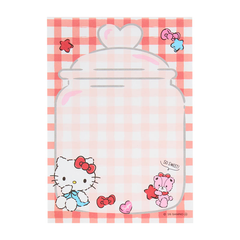 Hello Kitty B7便條簿（Hello Kitty & Tiny Cham）紅色