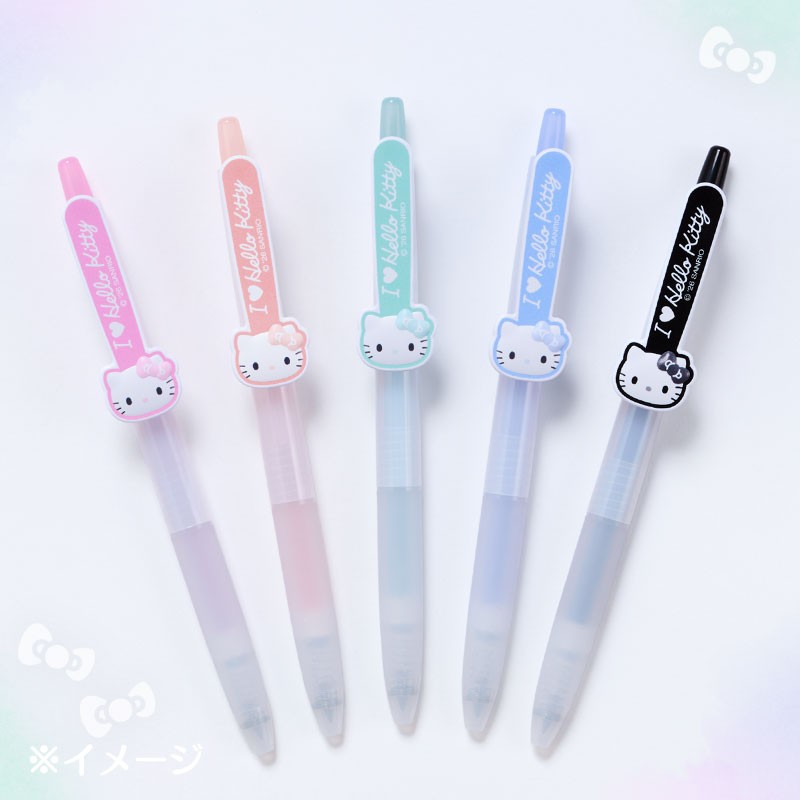 Hello Kitty 彩色啫喱筆芯原子筆 juice(I Love Hello Kitty)粉紅色