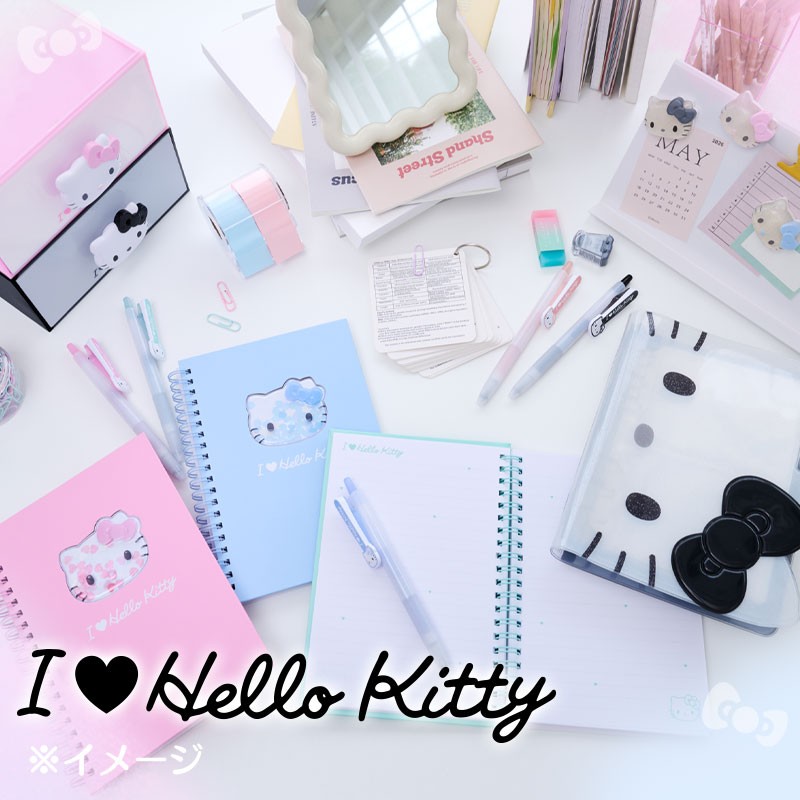 Hello Kitty 彩色啫喱筆芯原子筆 juice(I Love Hello Kitty)粉紅色