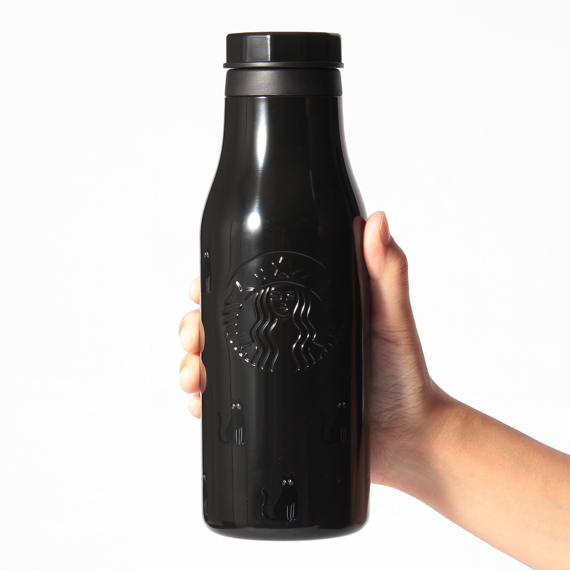 Starbucks 萬聖節2026不鏽鋼保溫瓶 貓咪夜光 473ml