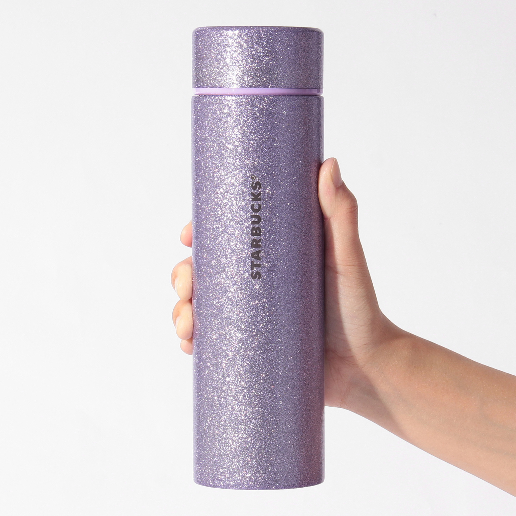Starbucks 萬聖節2026 閃粉不鏽鋼保溫瓶 淡紫色 444ml