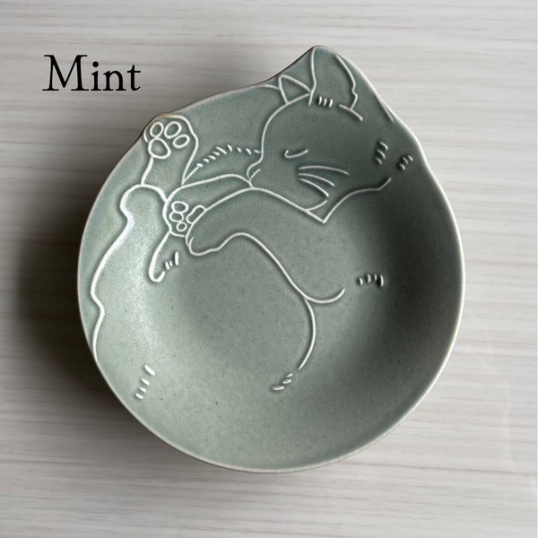 Miau 午睡貓咪圖案陶瓷碟