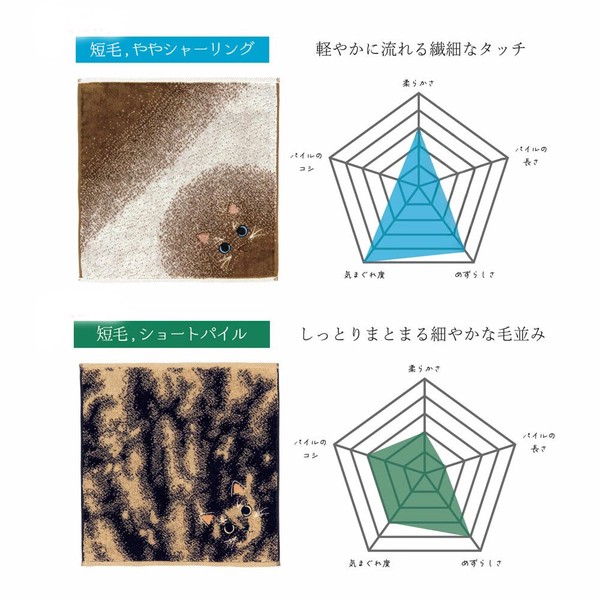 我家貓咪毛感毛巾手帕 虎斑銀灰貓款