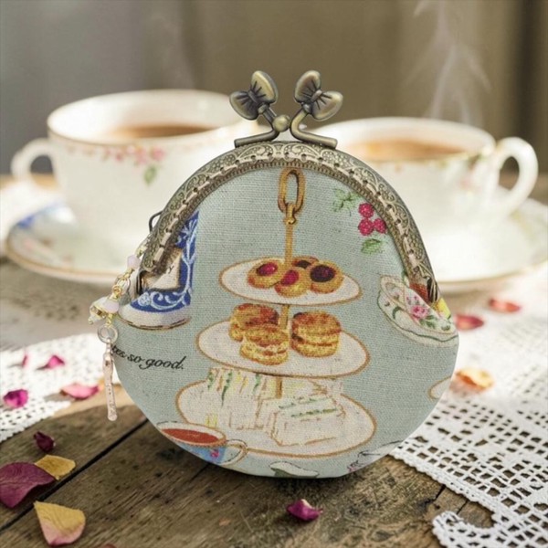 「Afternoon Tea♡薄荷」金屬扣散銀包(金屬框寬度8.5厘米)